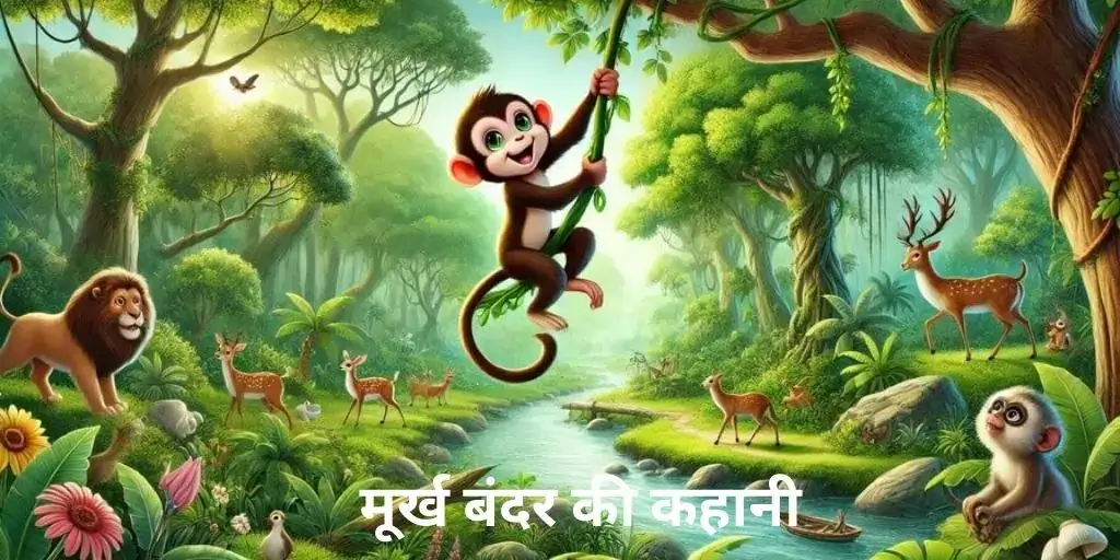 मूर्ख-बंदर-की-कहानी-Murkh-Bandar-Ki-Kahani